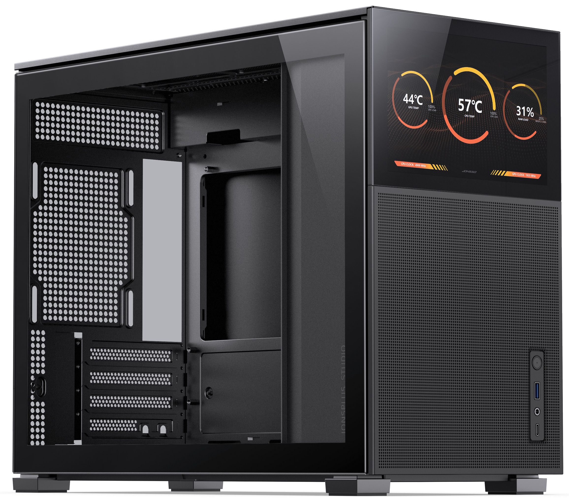 Picture of Picture of Caja Micro-ATX Jonsbo D31 MESH con Visor Vidrio Templado Negro