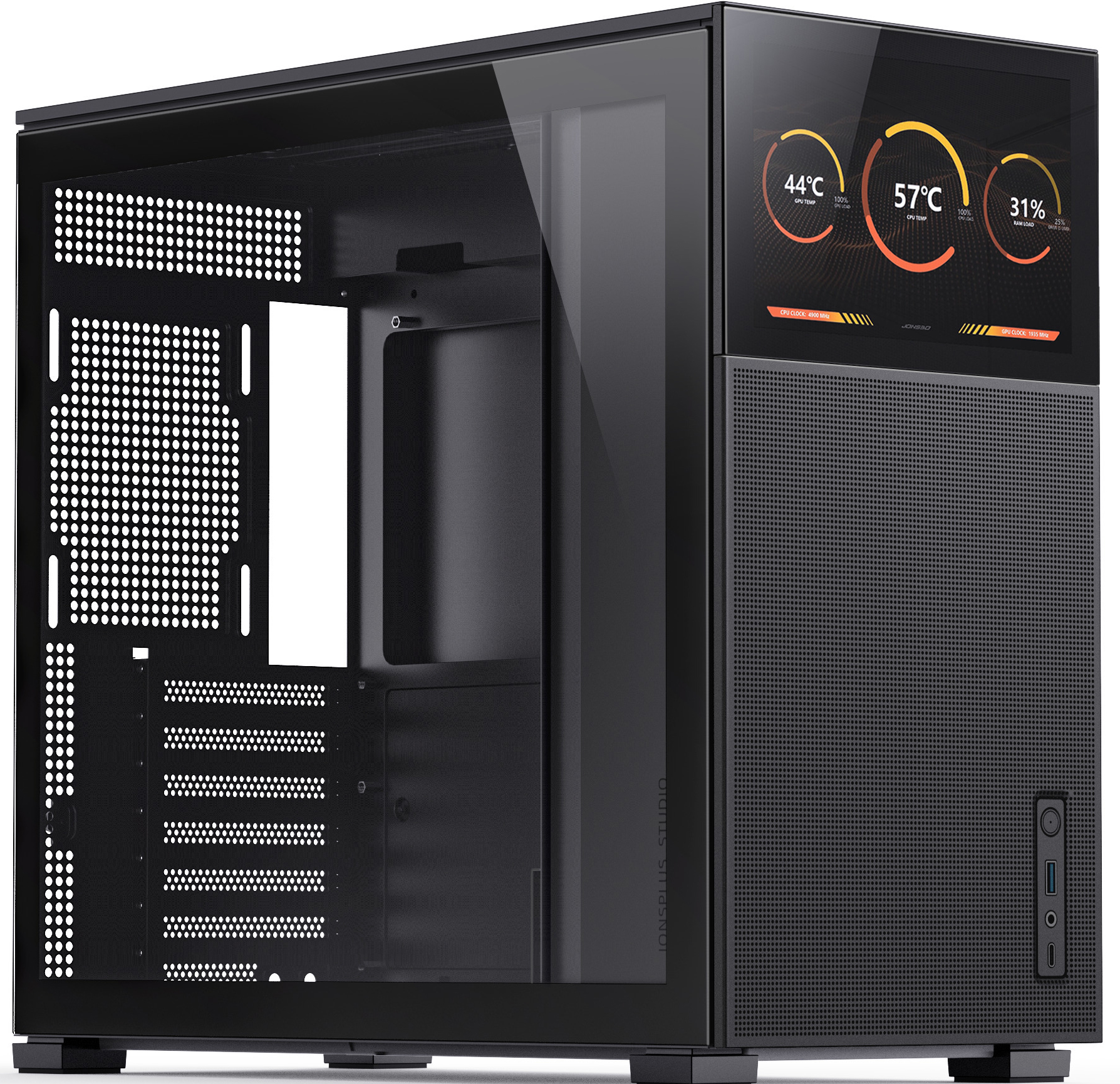Jonsbo - Caja ATX Jonsbo D41 MESH con Visor Vidrio Templado Negro