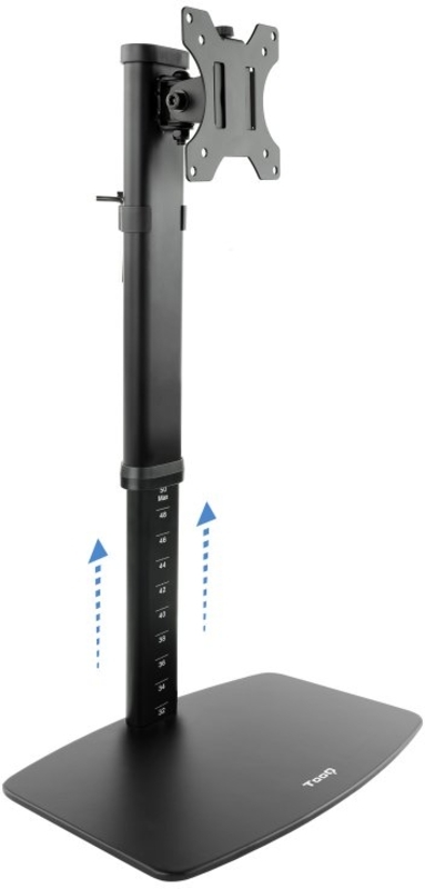 Picture of Picture of Soporte de Mesa Tooq Inclinable y Altura Ajustable de 17" a 27" Máx. 6 kg para Brazo Negro