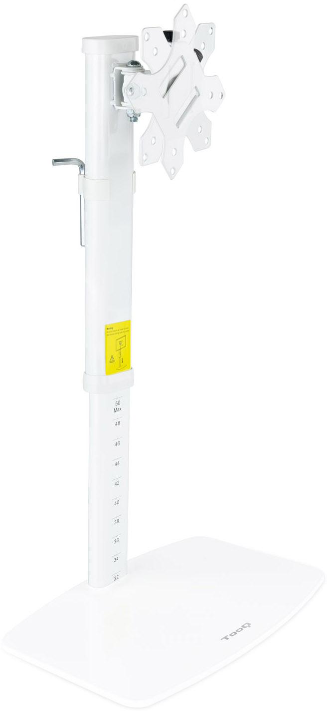 Picture of Picture of Soporte de Mesa Tooq Inclinable y Altura Ajustable de 17" a 27" Máx. 6 kg para Brazo Blanco