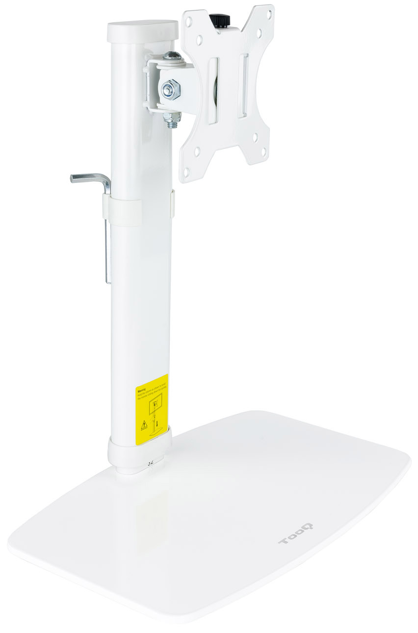 Picture of Picture of Soporte de Mesa Tooq Inclinable y Altura Ajustable de 17" a 27" Máx. 6 kg para Brazo Blanco