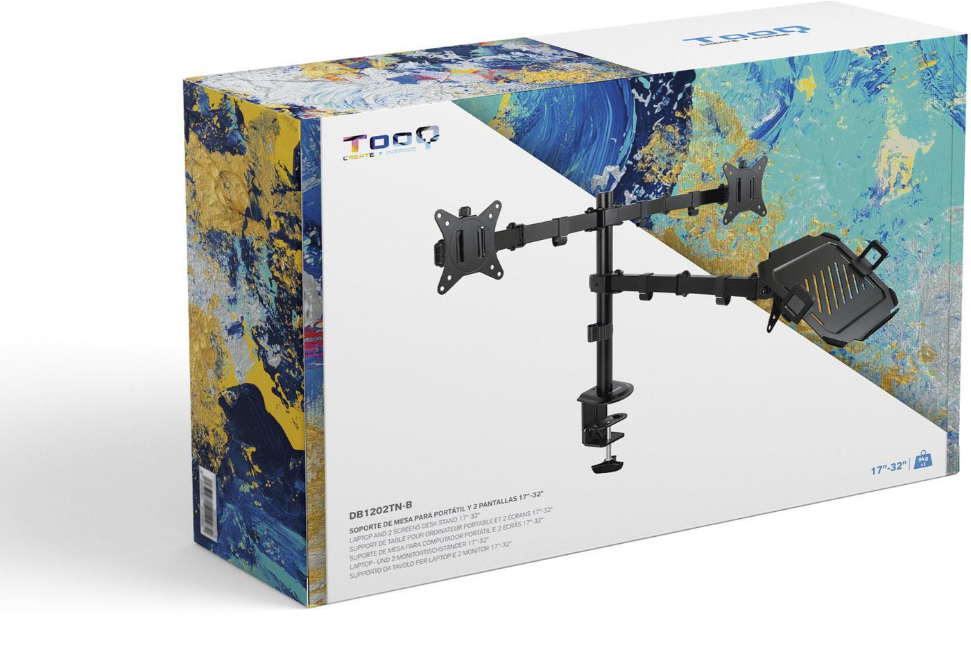 Picture of Picture of Soporte de Mesa Tooq Doble Tilt 17" a 32" Max. 9Kg (Monitor) / 9Kg (Portátil)