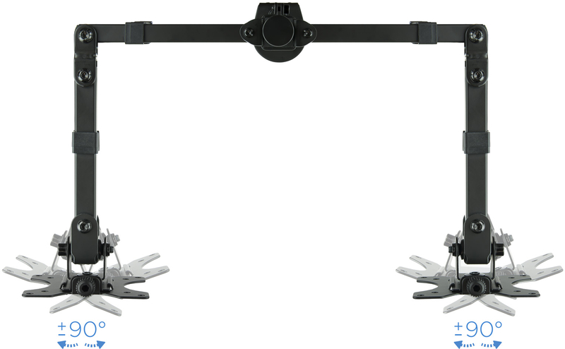Tooq - Soporte de Mesa Tooq Doble Tilt e GiRatónrio e Altura Ajustable 13" - 32" 8Kg Negro