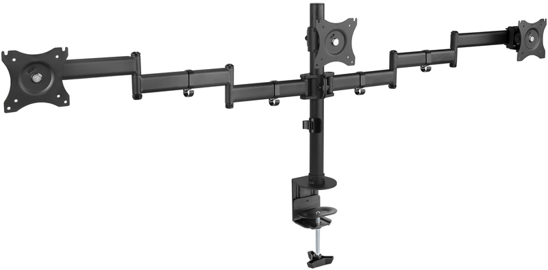 Picture of Picture of Soporte de Mesa Tooq 3 Monitores Tilt e Giratónrio 13" a 27" Max. 8kg/Monitor Negro