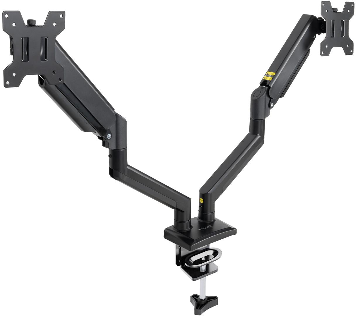 Tooq - Soporte de Mesa Tooq Duplo Tilt e Giratório 13" a 34" Max. 10kg/Monitor Negro