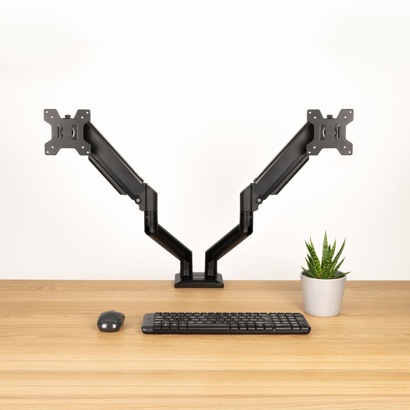 Tooq - Soporte de Mesa Tooq Duplo Tilt e Giratório 13" a 34" Max. 10kg/Monitor Negro