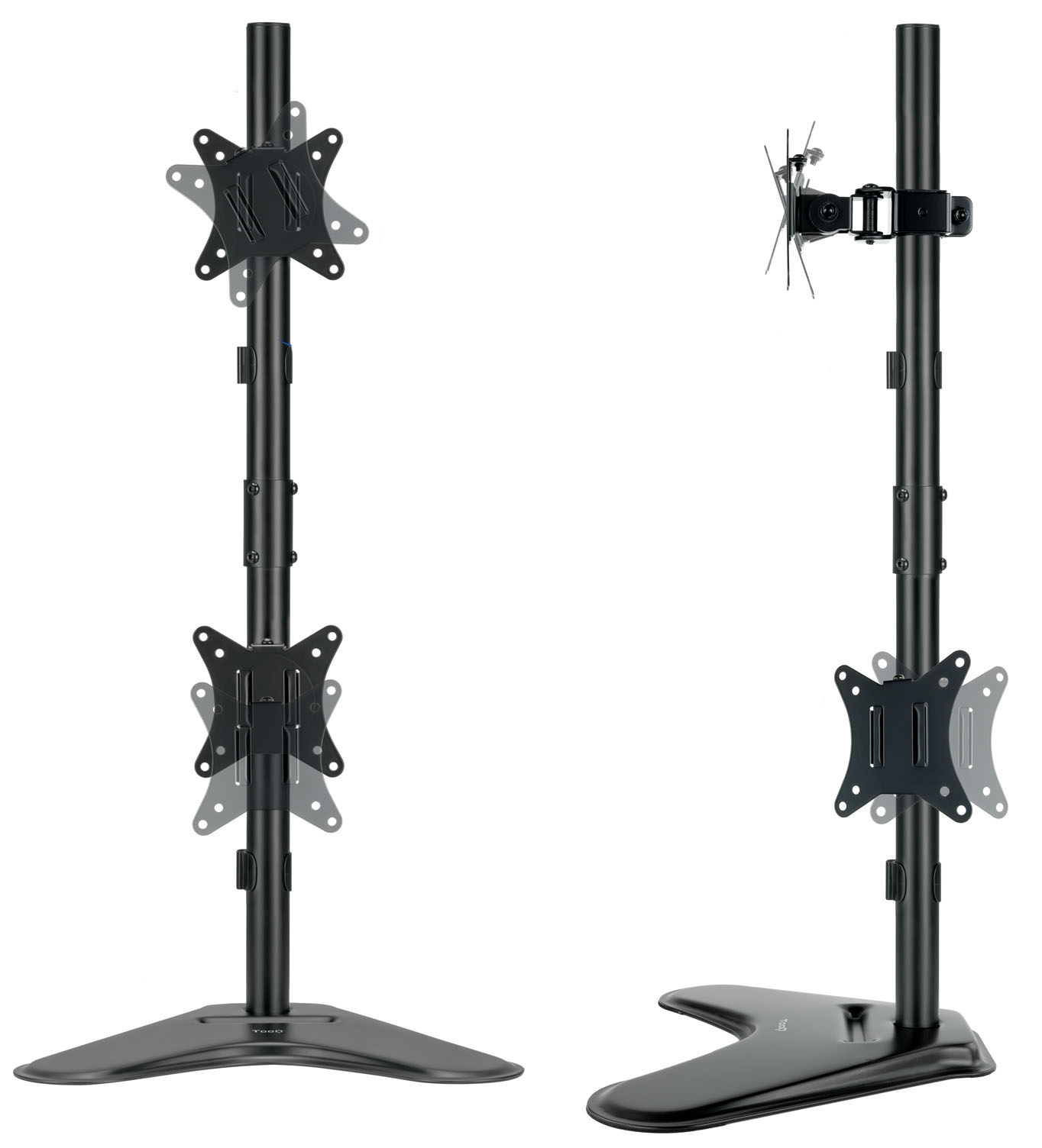 Picture of Picture of Soporte de Mesa Gaming Tabletop Tooq Doble (Vertical) Tilt e Altura Ajustable 17" a 32" Max. 9kg Negro