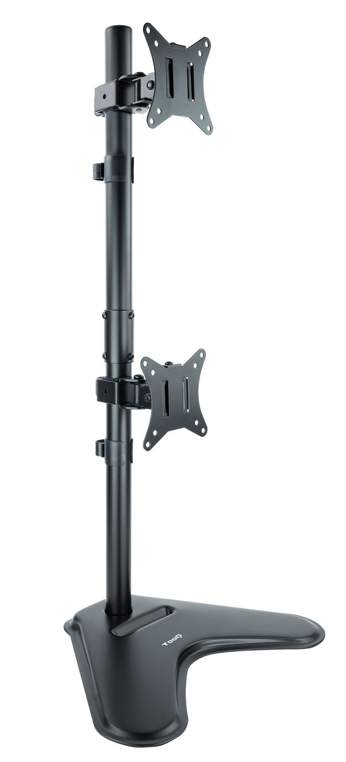Picture of Picture of Soporte de Mesa Gaming Tabletop Tooq Doble (Vertical) Tilt e Altura Ajustable 17" a 32" Max. 9kg Negro
