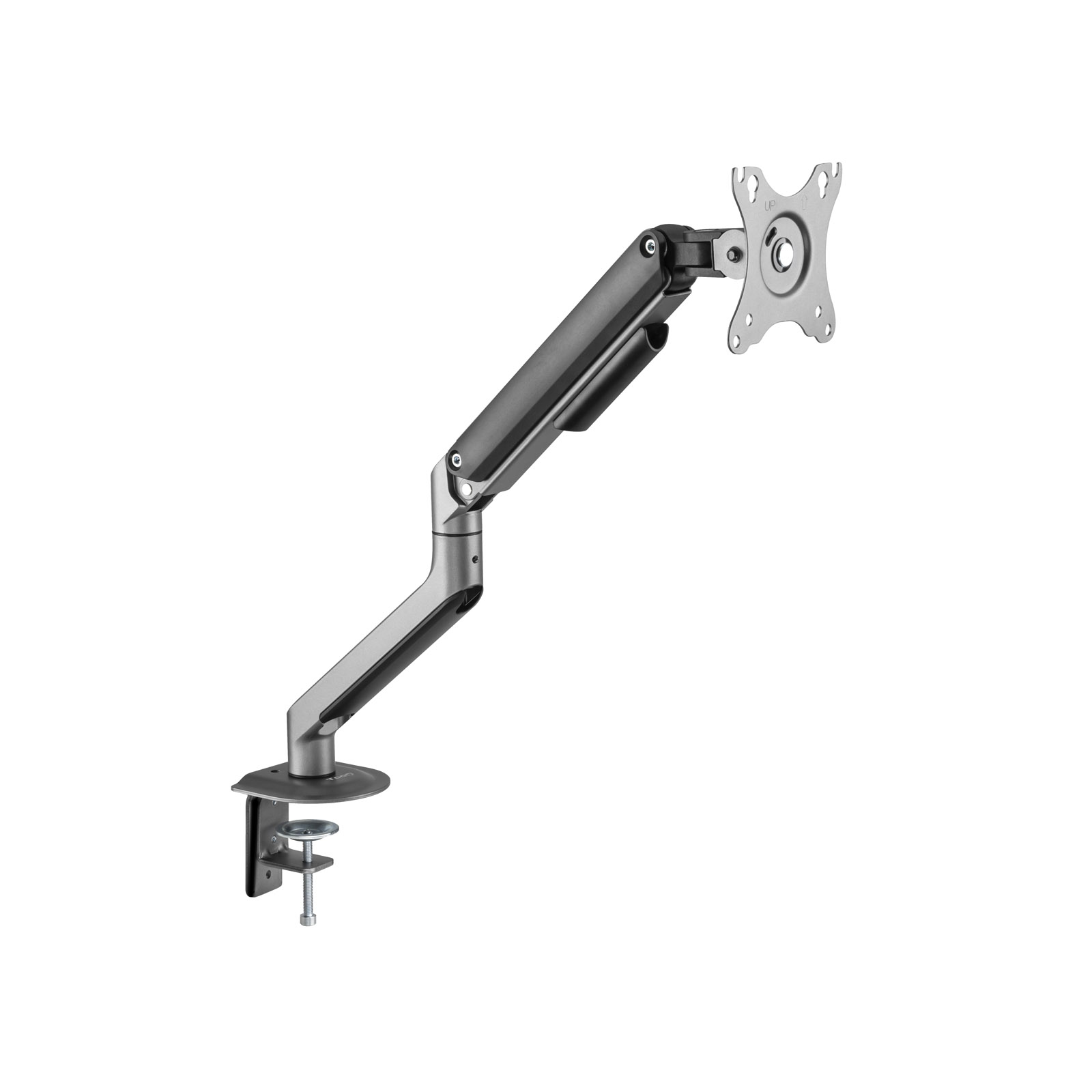 Picture of Picture of Soporte de Mesa Tooq Tilt e GiRatónrio c/mola 17" a 32" Max. 9Kg Gris/Negro