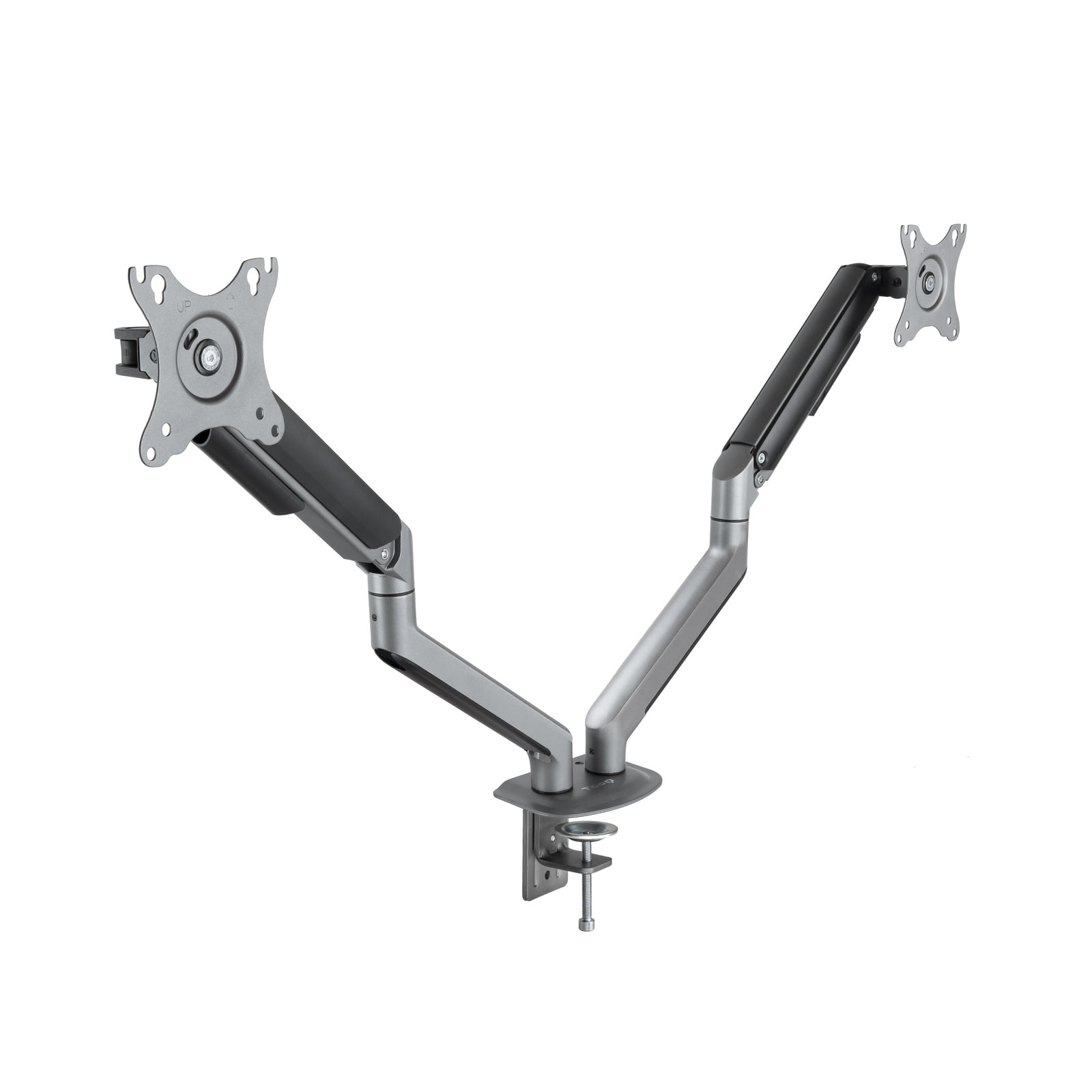 Tooq - Soporte de Mesa Tooq Doble Tilt e GiRatónrio c/mola 17" a 32" Max. 9Kg Gris/Negro