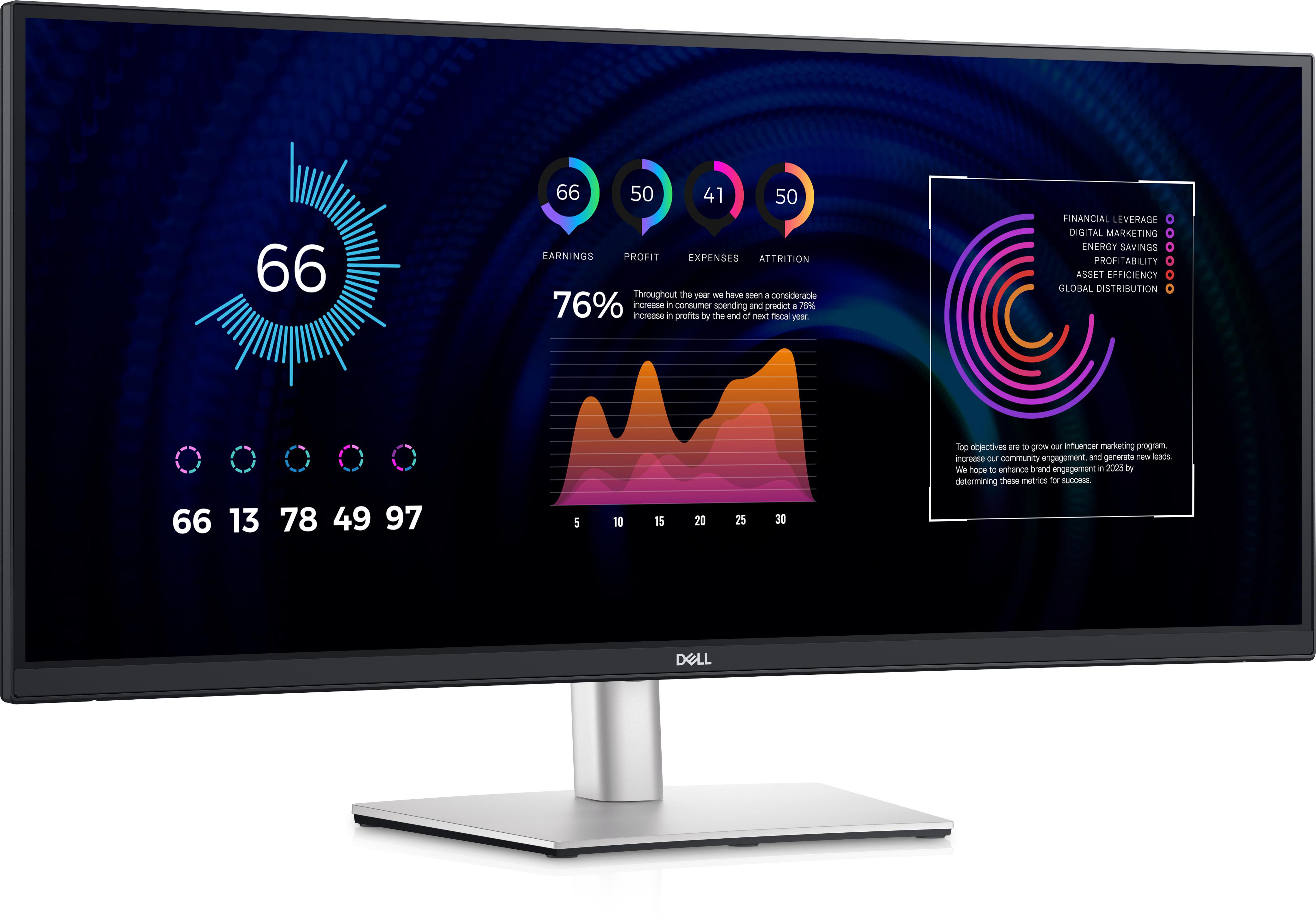 Picture of Picture of Monitor Curvo Dell P Series 34" P3424WE IPS WQHD Ethernet + USB-C (90W)