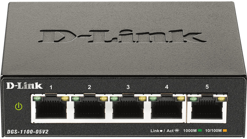 D-Link - Switch D-Link DGS-1100-05V2 EasySmart 5 Portas Gigabit