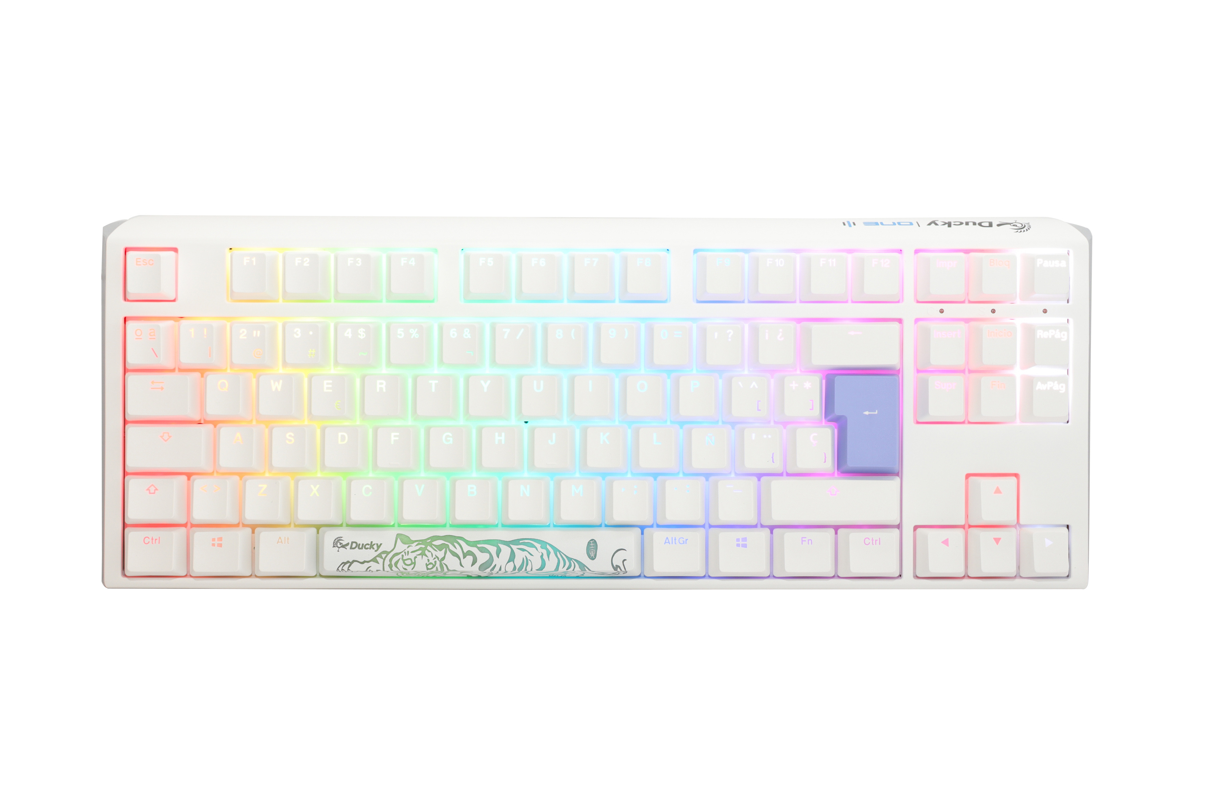 Picture of Picture of Teclado Mecânico Ducky ONE 3 Classic TKL RGB Pure White MX-Silent Red (ES)