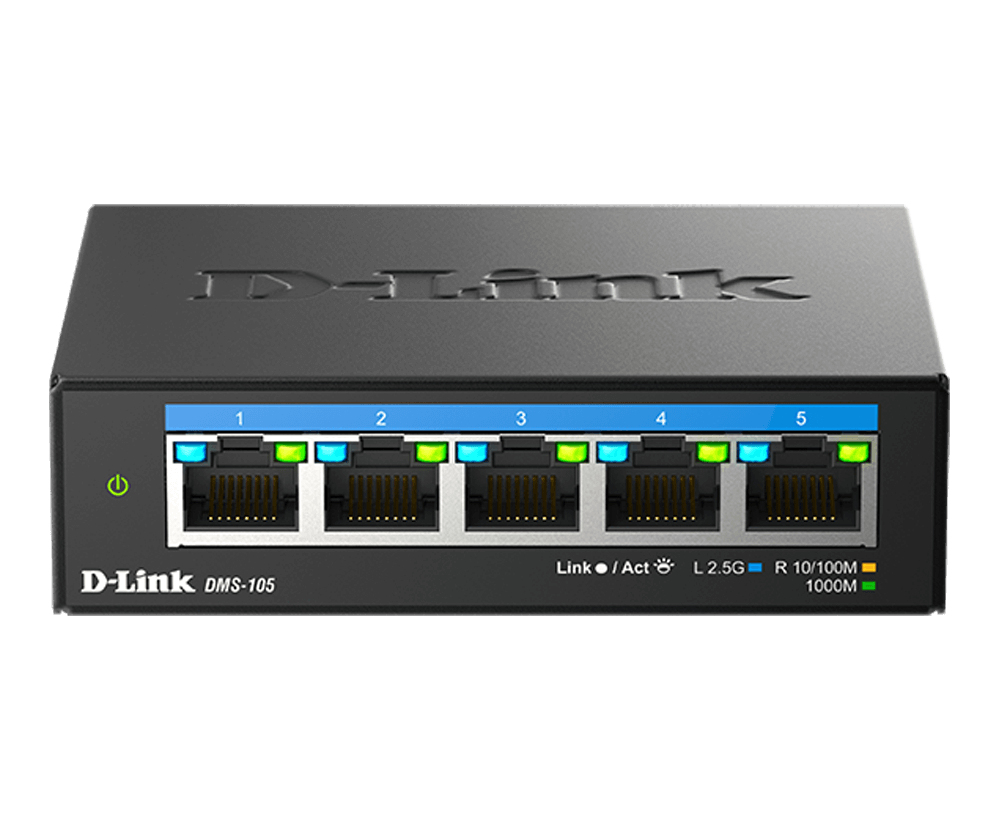 D-Link - Switch D-Link DMS-105 5 Portas Gigabit