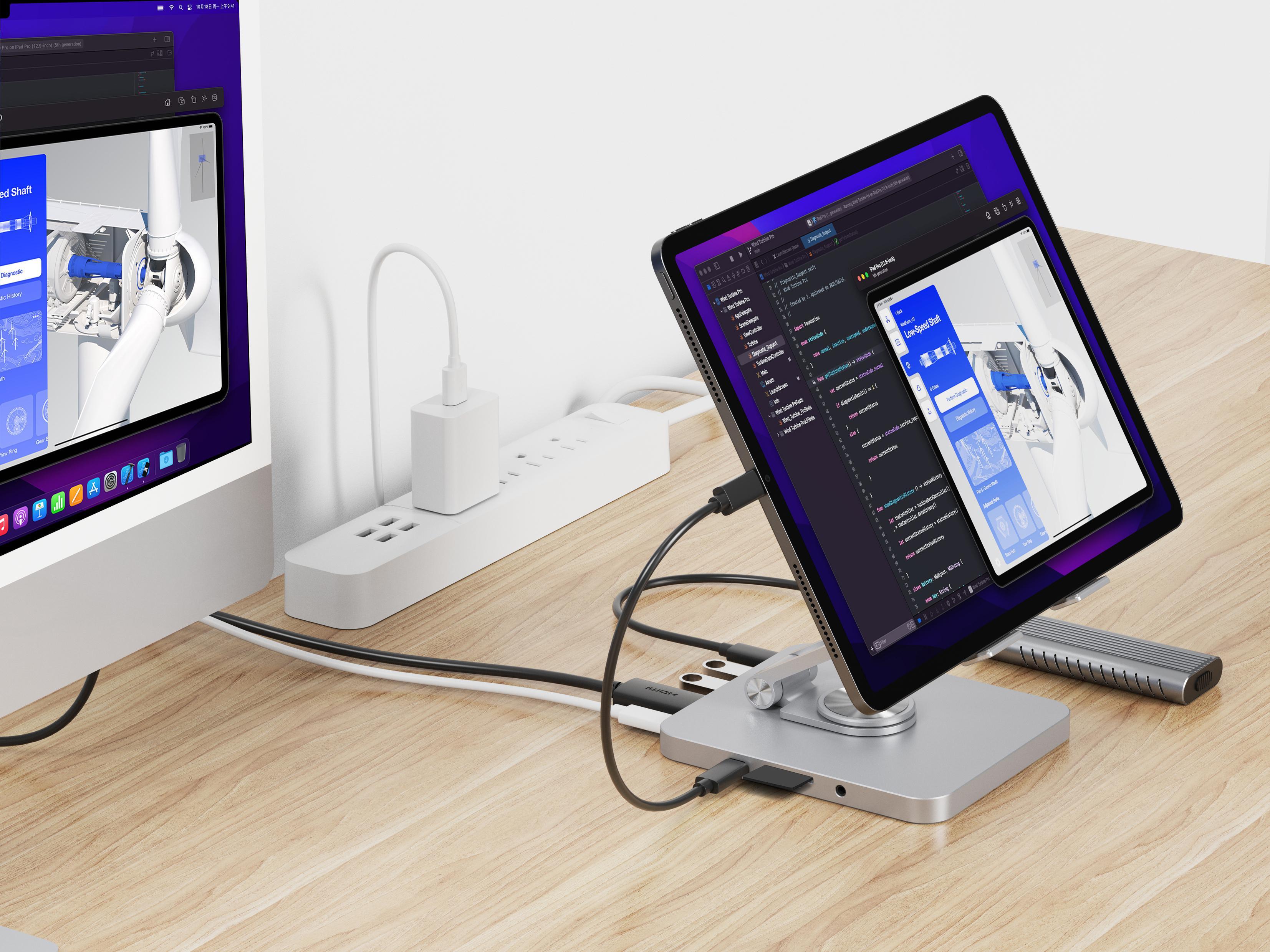 conceptronic - Base Conceptronic 8-in-1 para Tablet USB 3.2 Gen 1 Docking Sation