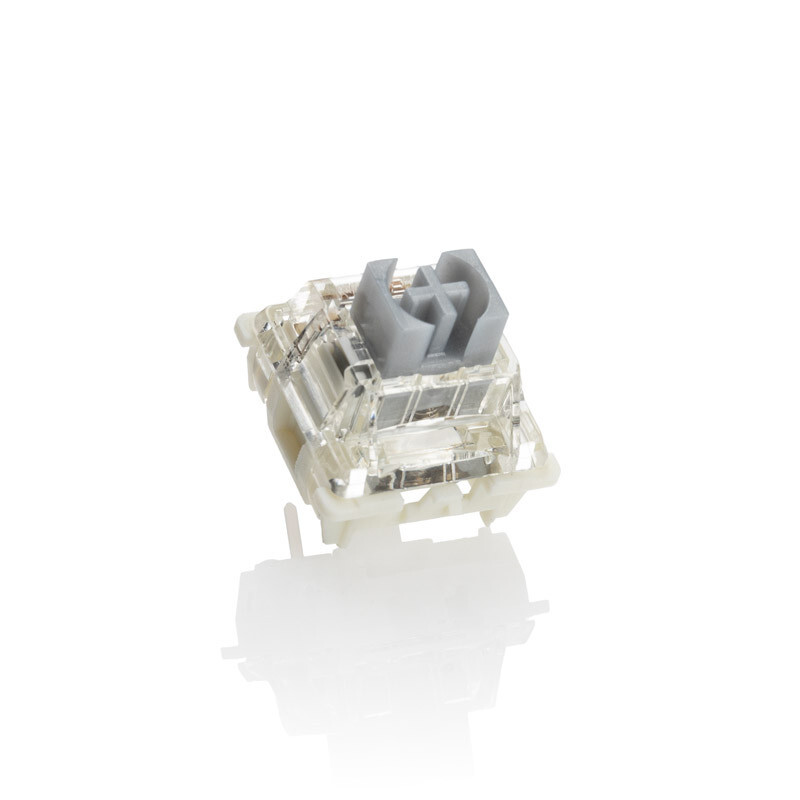 Picture of Picture of Pack 110 Switches Ducky Gateron G Pro Silver, Mecánicos, 3-Pin, Linear, MX-Stem, 45g