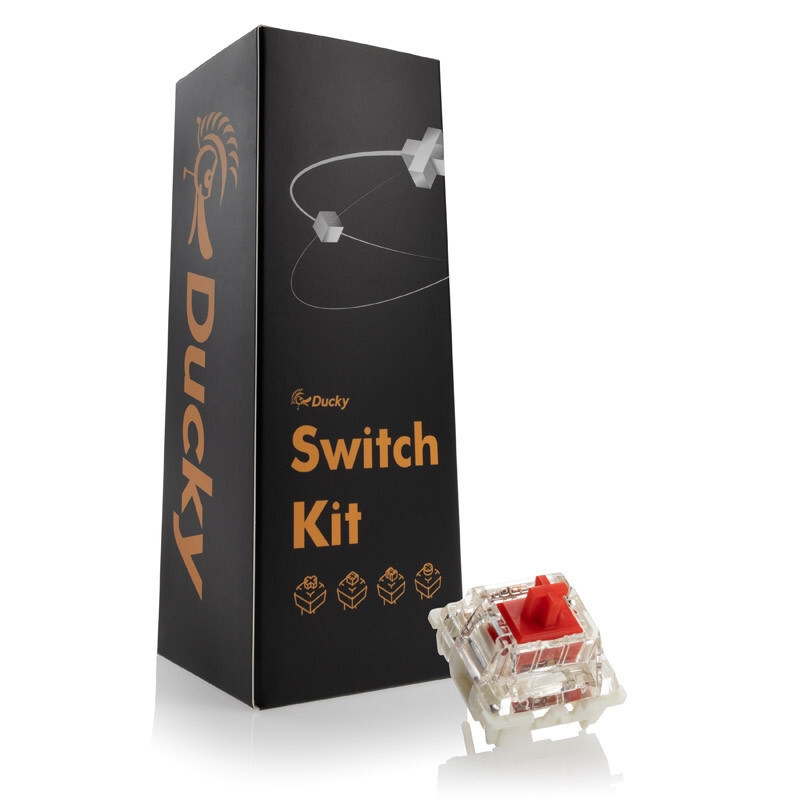 Ducky - Pack 110 Switches Ducky Gateron G Pro Red, Mecánicos, 3-Pin, Linear, MX-Stem, 45g