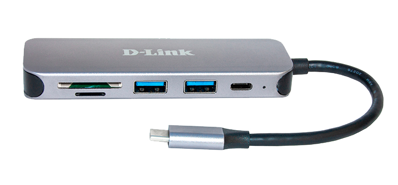 Picture of Picture of HUB USB D-Link USB-C Macho > 2 x USB 3.0 (SS) + 1 x USB-C (Thunderbolt 3) + Leitor de Cartões