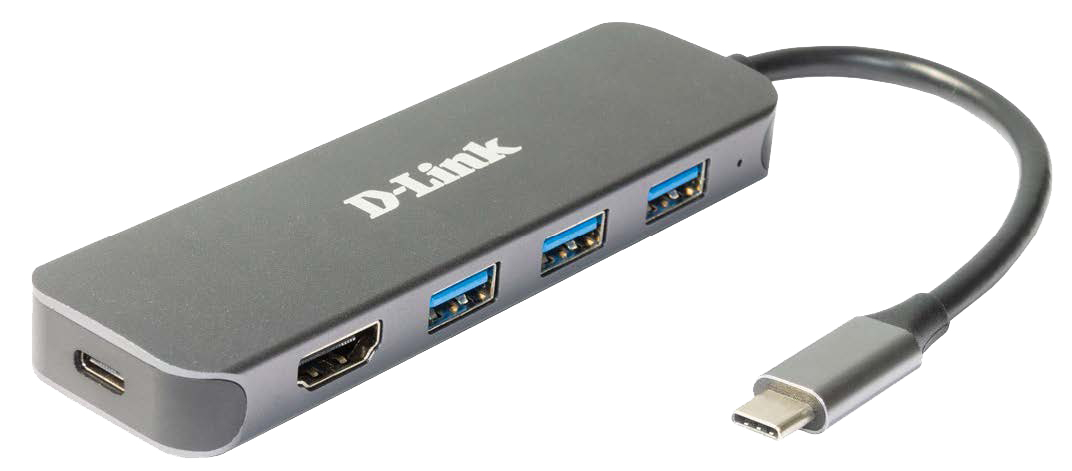 Picture of Picture of HUB USB D-Link USB-C Macho > 3 x USB 3.0 (SS) + 1 x HDMI (4K Ready) + 1 x USB-C (Thunderbolt 3)