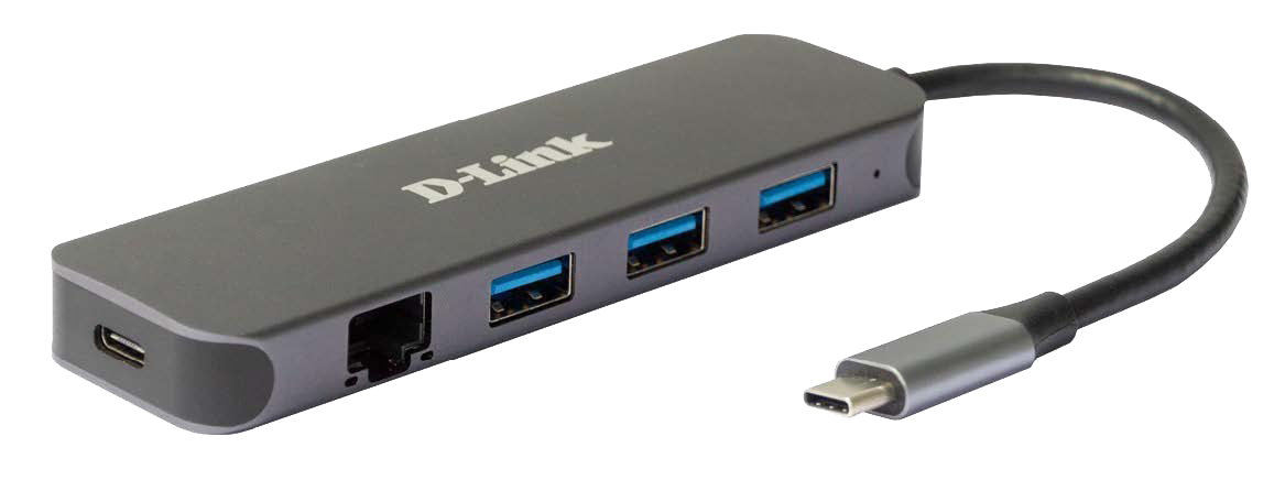 Picture of Picture of HUB USB D-Link USB-C Macho > 3 x USB 3.0 (SS) + 1 x USB-C (Thunderbolt 3) (PD60W) + 1 x RJ45