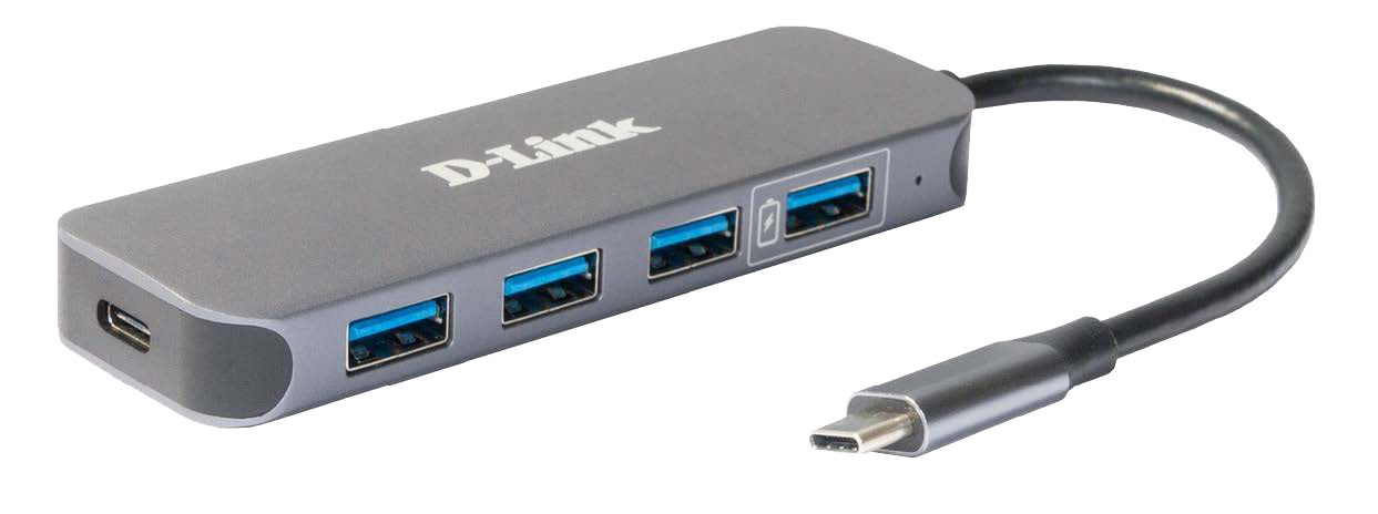 Picture of Picture of HUB USB D-Link USB-C Macho > 3 x USB 3.0 (SS) + 1 x USB 3.0 Quick Charge (BC 1.2) + 1 x USB-C (Thunderbolt 3) (PD60W)