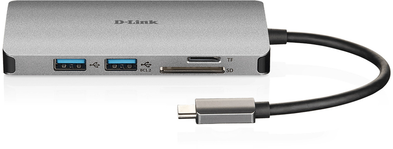 Picture of Picture of HUB USB D-Link USB-C Macho para 2 x USB 3.0 Tipo A Hemea + 1 x HDMI + Leitor Tarjetas (Micro SD + SD) + 1 x USB-C (até 100W)