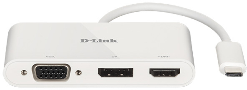 Picture of Picture of HUB USB D-Link USB-C Macho para 1 x HDMI + 1 x DisplayPort + 1 x VGA