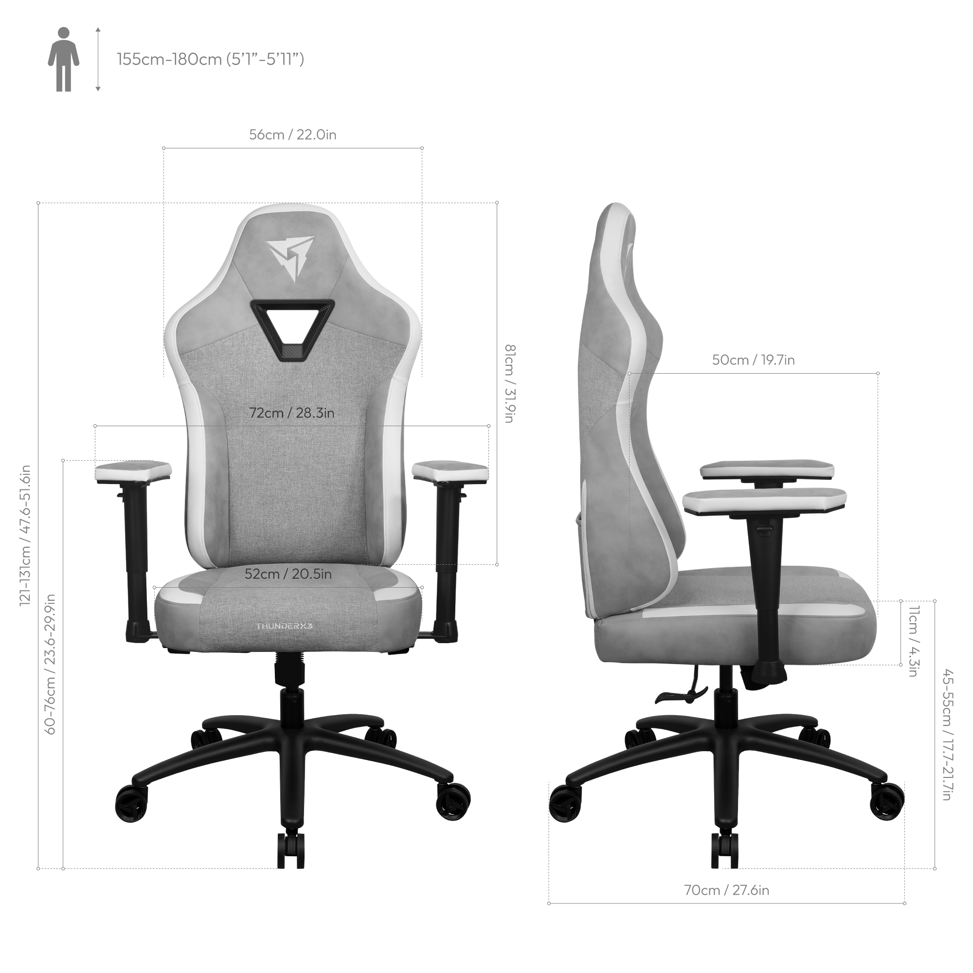 ThunderX3 - Silla Gaming ThunderX3 EAZE - Loft Grey