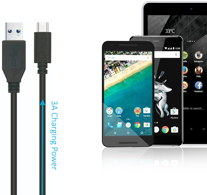 Picture of Picture of Cable USB 3.2 Gen1 5Gbps 3A, USB-C/M-A/M, Negro, AWG24, 1 M