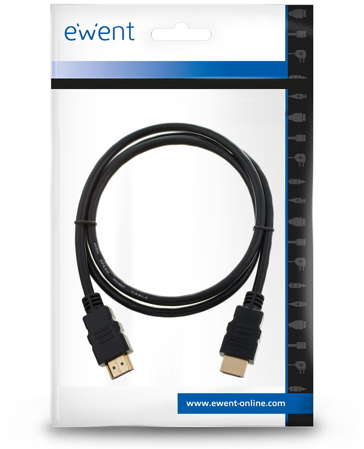 Ewent - Cable HDMI 2.1 Ewent EC1319 Ultra High Speed c/ Ethernet 8K 60Hz 1.5m Negro