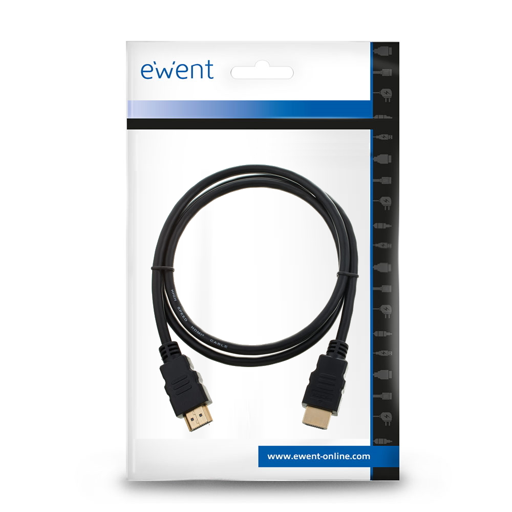 Ewent - Cable HDMI Ewent HDMI 2.1 Ultra High-Speed C/Ethernet 8K@60Hz HDR 1.8 M Negro