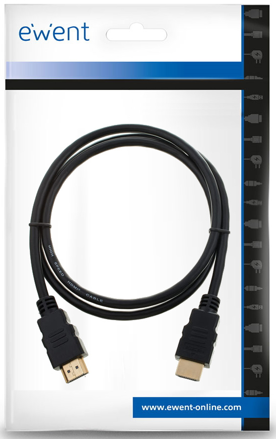 Ewent - Cable HDMI Ewent HDMI 2.1 Ultra High-Speed C/Ethernet 8K@60Hz HDR 3 M Negro