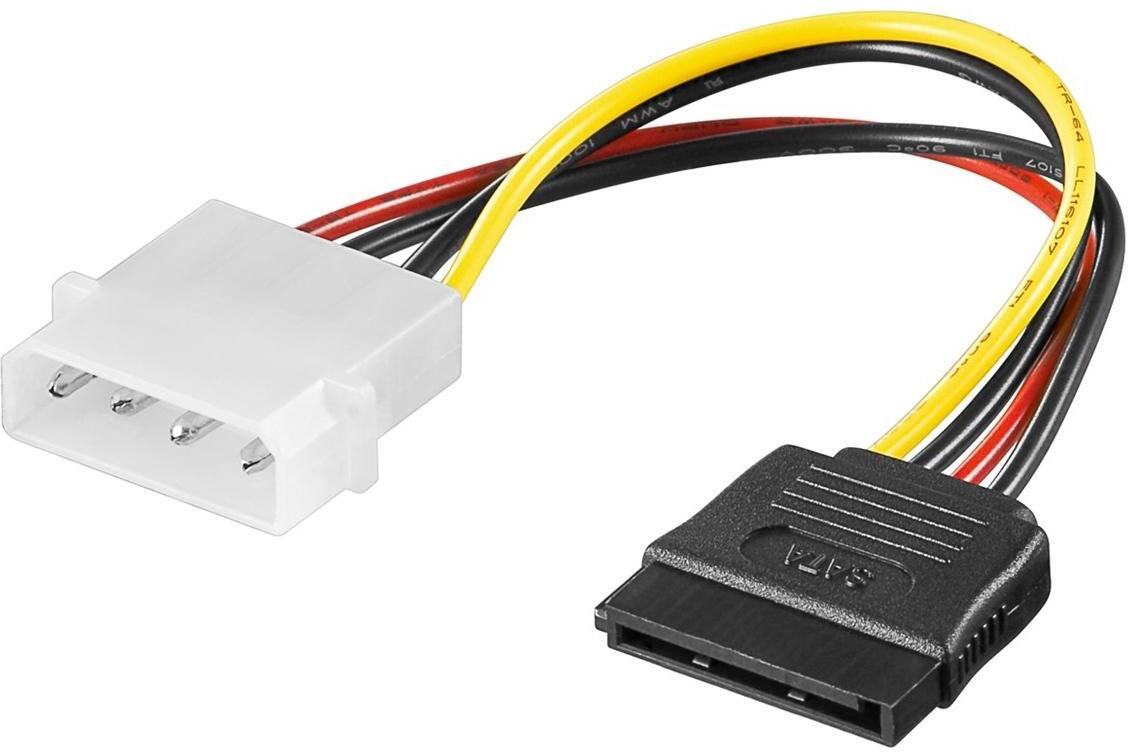 Ewent - Cable de Alimentacion Molex Ewent EC1501 5.25" Macho para 1x SATA 0.13m