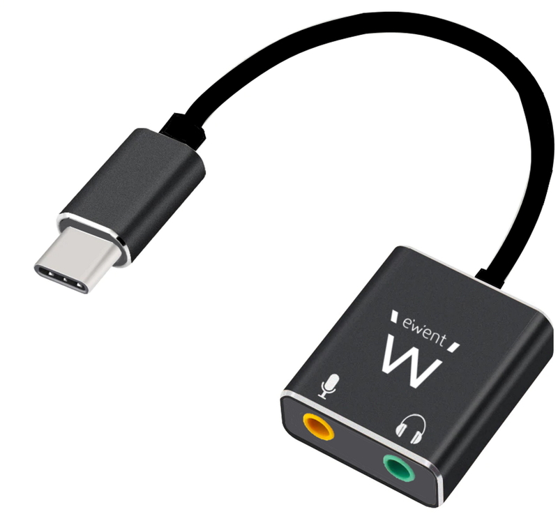 Picture of Picture of Adaptador Gigabit de Audio Ewent USB-C para 2x Jack 3.5 mm