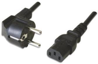 Ewent - Cable de Alimentacion Ewent EC1902 Shuko Plug > IEC, Angled 90°, 5m Negro