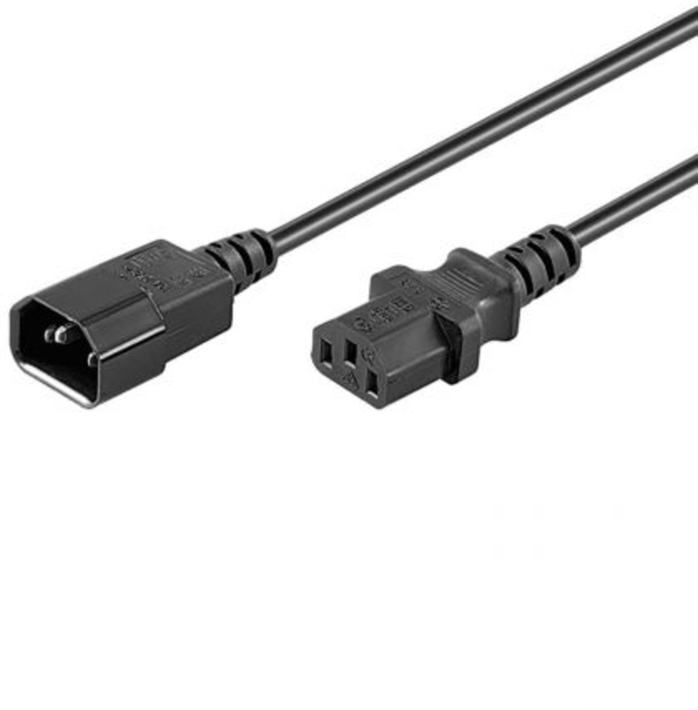 Picture of Picture of Cable Prolongador de Alimentación Ewent EC1915 VDE C14-C13 Macho/Hemea 5m Negro
