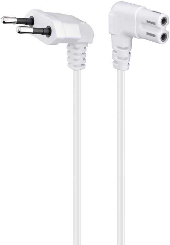 Picture of Picture of Cable de Alimentación Ewent IEC C7 Ewent 90º 1.8m Blanco