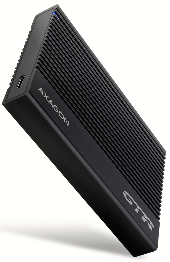 Picture of Picture of Caja Externo AXAGON EE25-GTR USB-C 3.2 Gen 2 - SATA 6G, 2.5" Externol RIBBED box BLACK