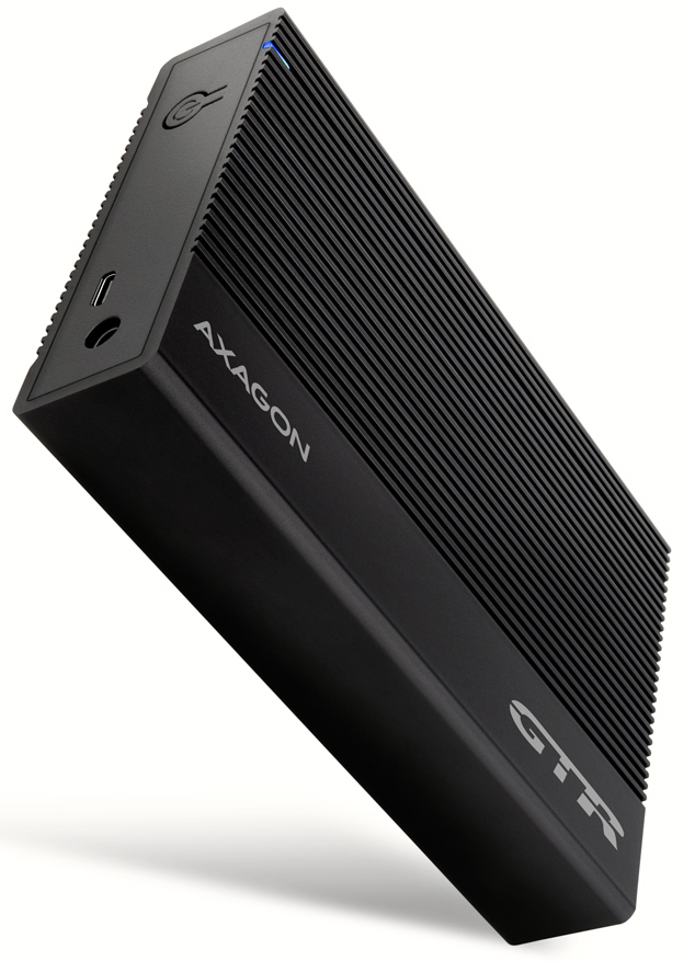 Picture of Picture of Caja Externo AXAGON EE35-GTR USB-C 3.2 Gen 1 - SATA 6G, 3.5" Externol RIBBED box BLACK
