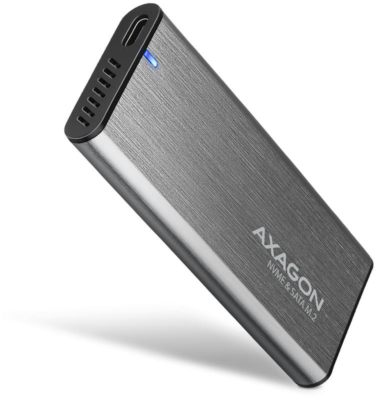 AXAGON - Caja SSD AXAGON EEM2-GTR USB-C 3.2 Gen2 - M.2 NVMe SSD THIN RIB 42-80mm box