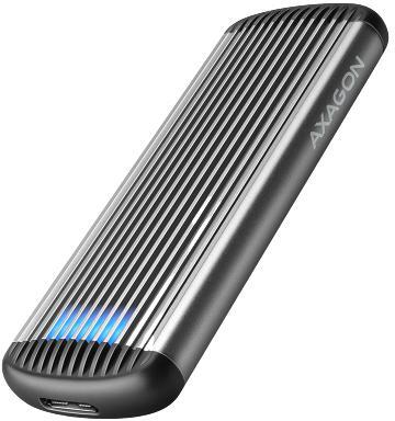 AXAGON - Caja SSD AXAGON EEM2-SA USB micro-B 3.2 Gen 1 - M.2 SATA SSD 30-80mm screwless RIBBED box