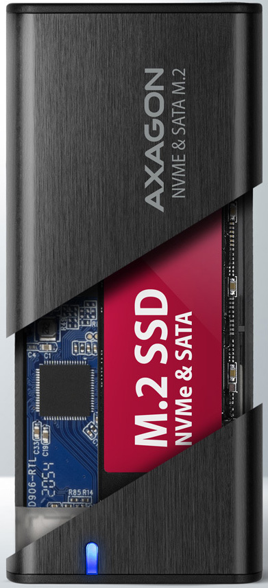 AXAGON - Caja Externa AXAGON EEM2-SB2 USB-C 3.2 Gen 2, SSD M.2 - Negro