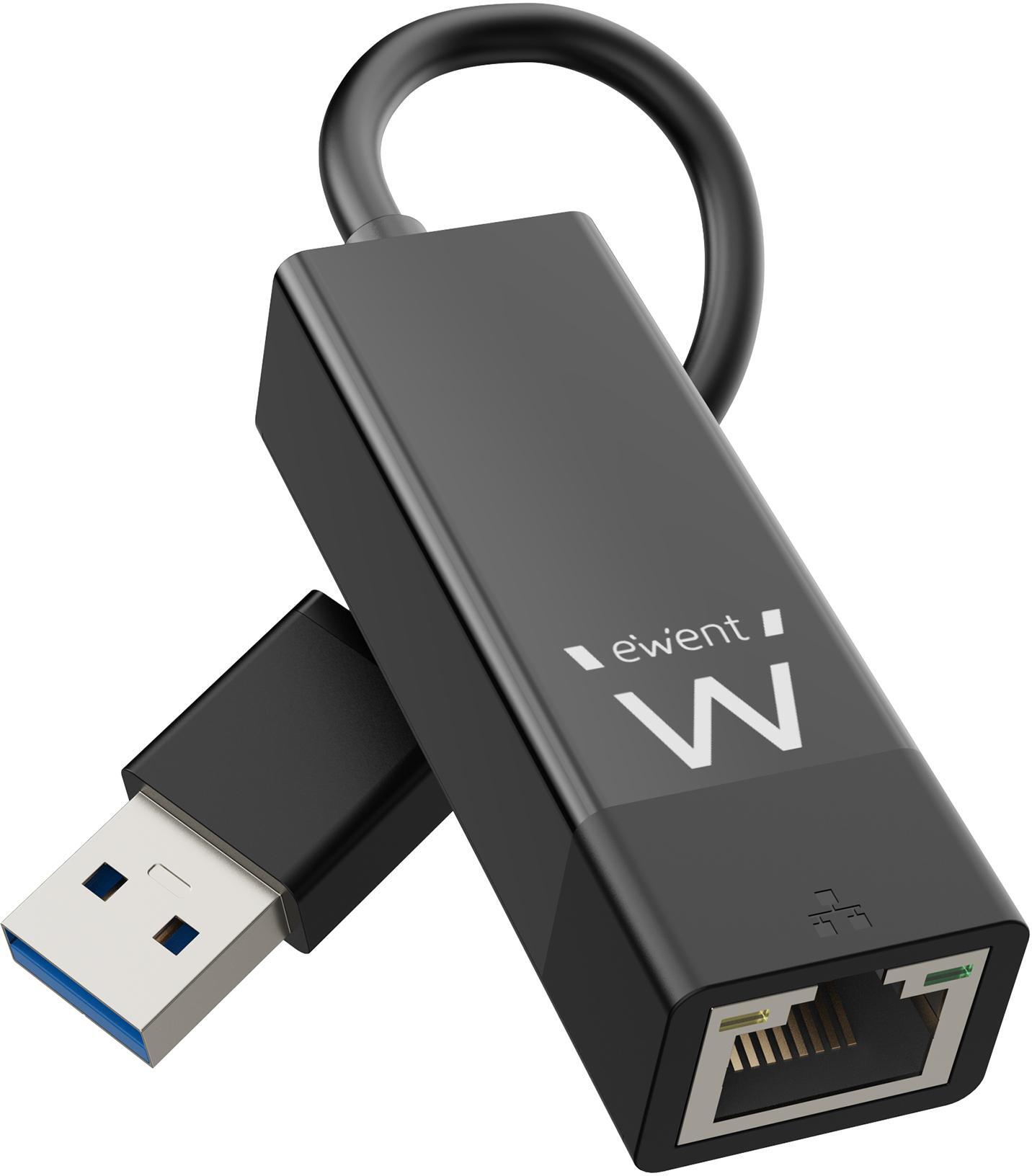 Picture of Picture of Adaptador de Rede Ewent EW1017 Gigabit Ethernet USB 3.2 Gen 1 Negro