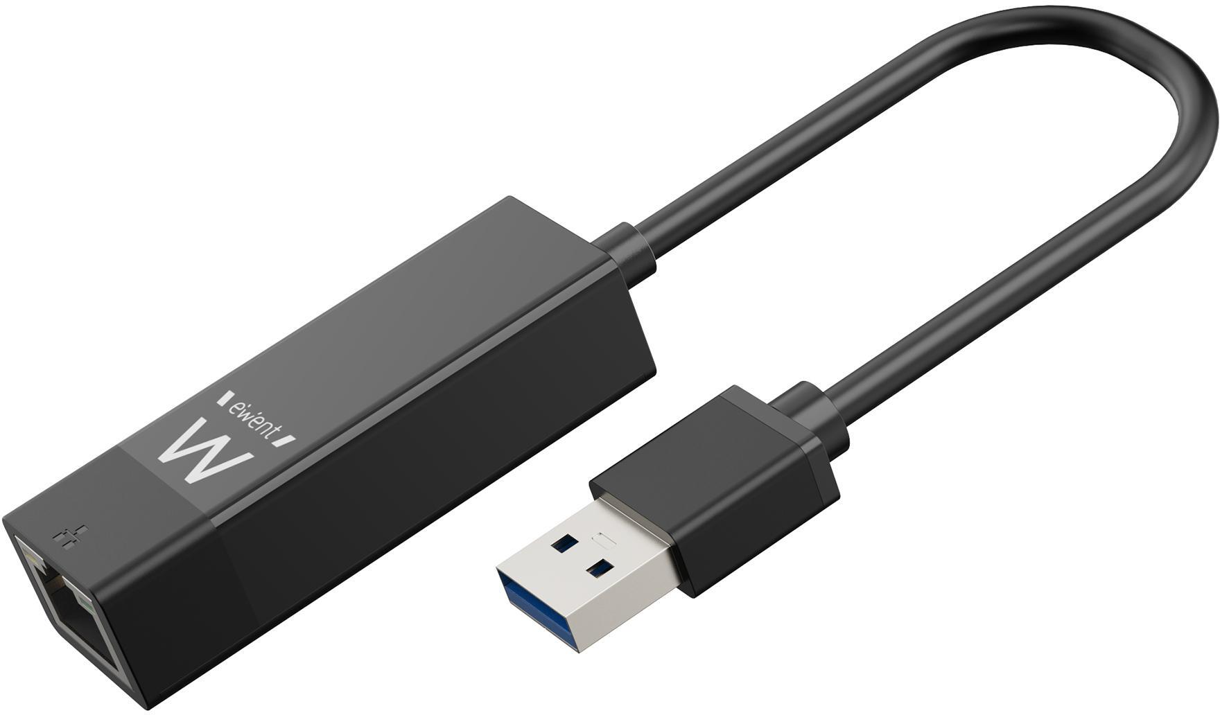 Picture of Picture of Adaptador de Rede Ewent EW1017 Gigabit Ethernet USB 3.2 Gen 1 Negro