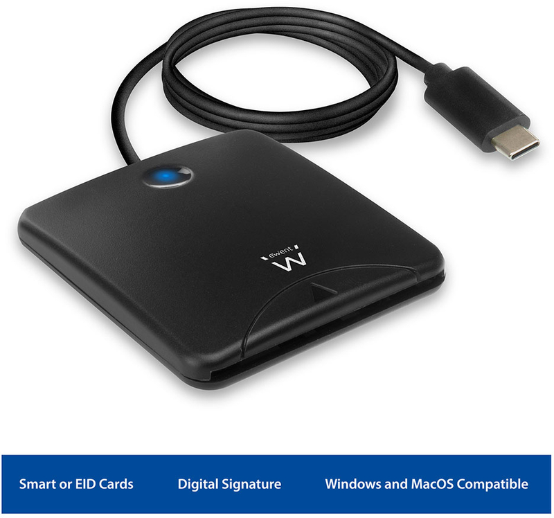 Picture of Picture of Lector de Tarjetas Inteligentes Ewent USB Tipo C Negro