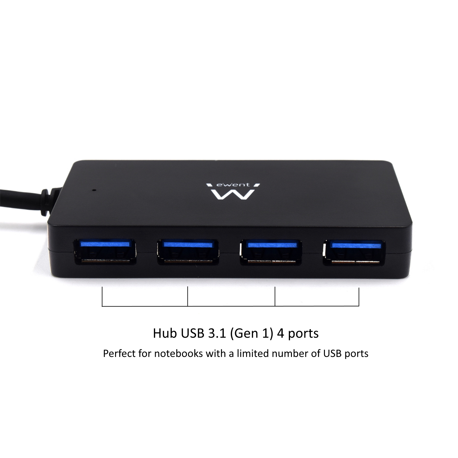 Ewent - Hub USB Ewent 4 Portas USB 3.0 Gen 1 c/Alimentación