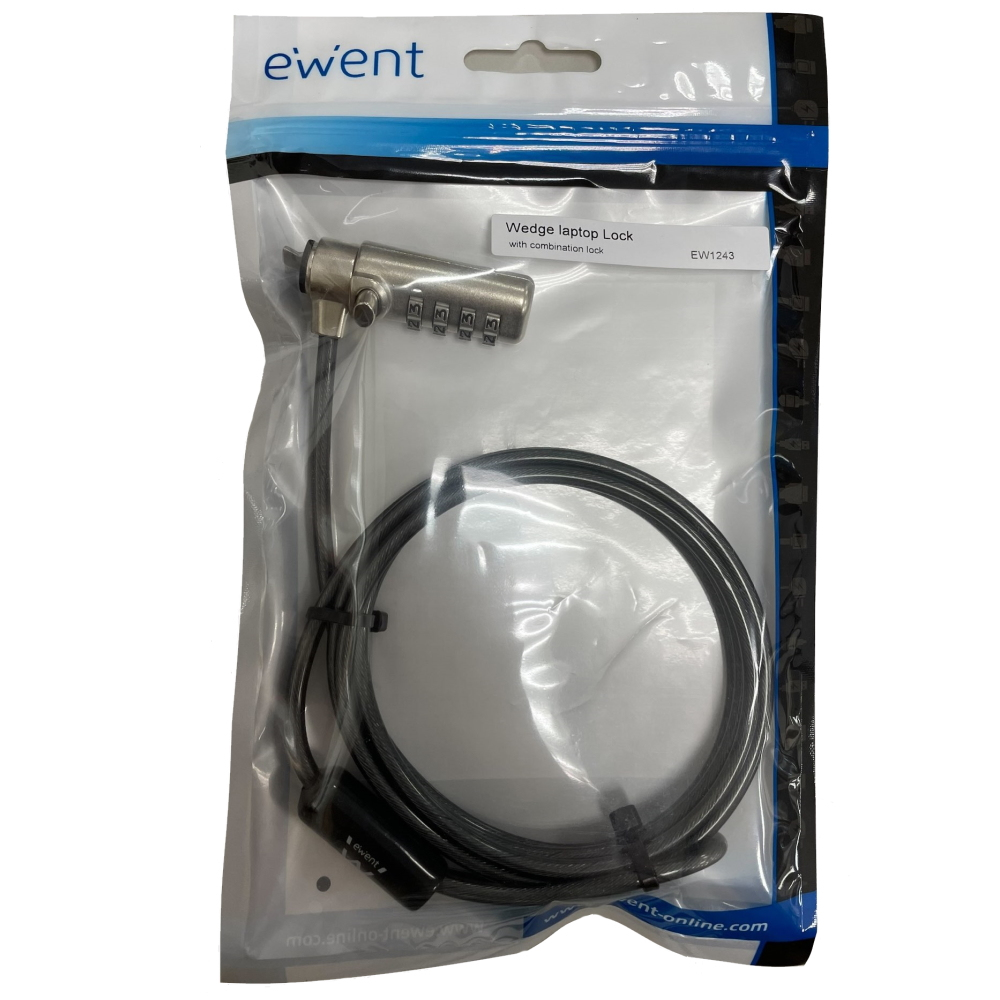 Picture of Picture of Cable de Seguridad Ewent c/Código 1.50 M Negro