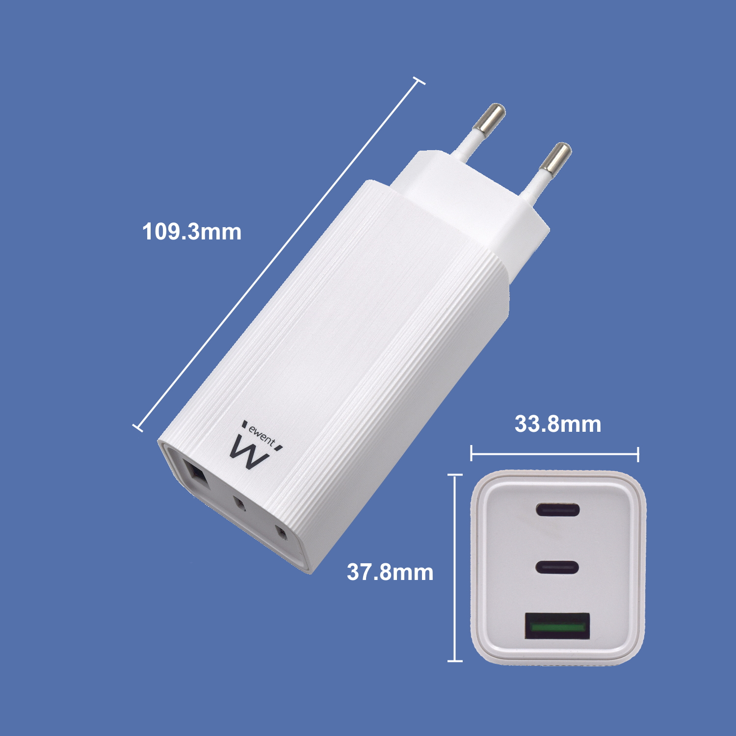 Picture of Picture of Cargador Ewent EW1323 USB-C Fast Charger 65W Blanco