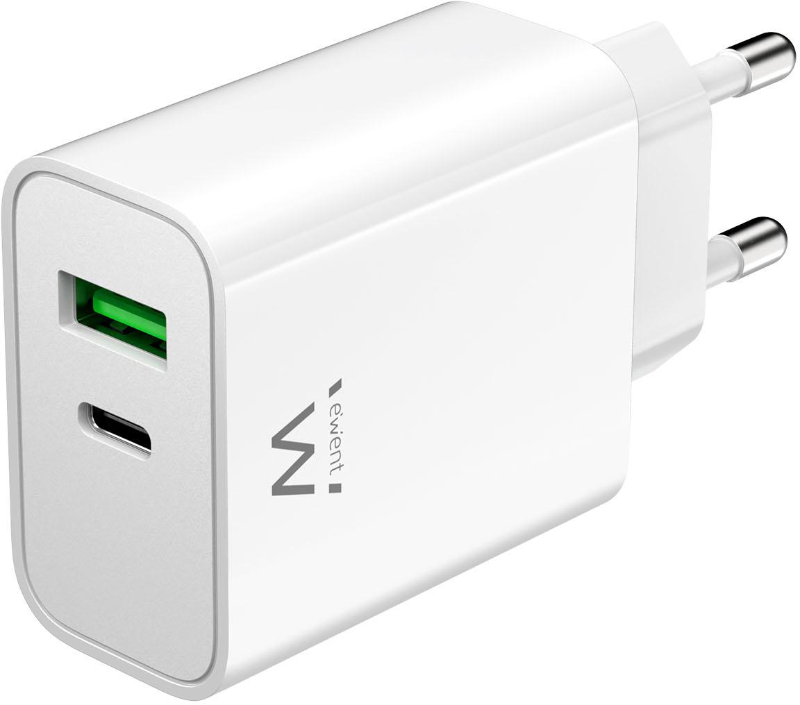 Picture of Picture of Cargador Ewent USB-C/USB-A 30W QC 3.0 Blanco