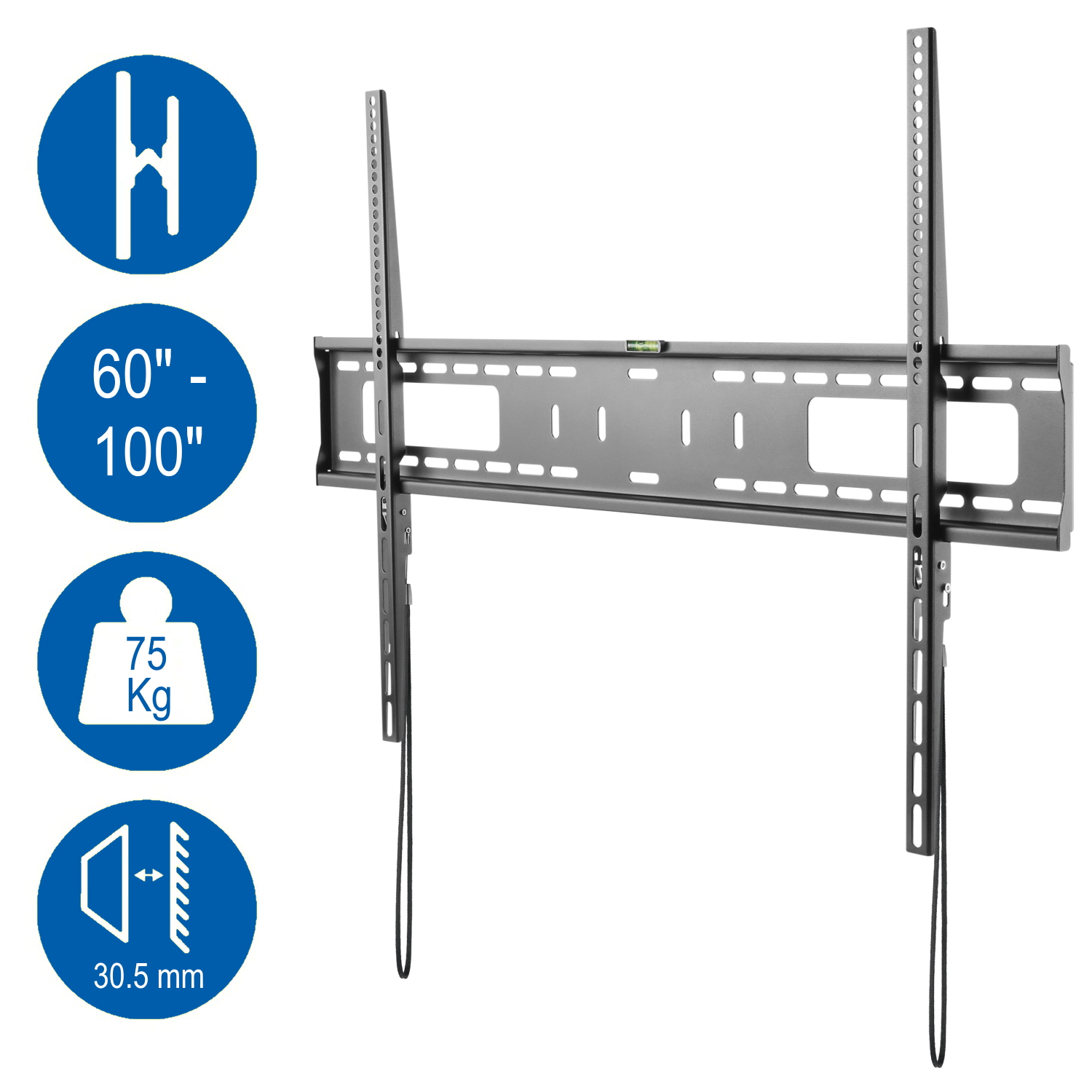 Ewent - Soporte de Pared 60" a 100" Ewent EW1504 Bracket Fixo XXL